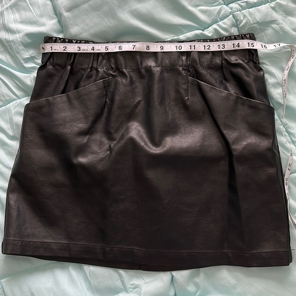 Black Faux Leather Mini Skirt - Picture 4 of 5
